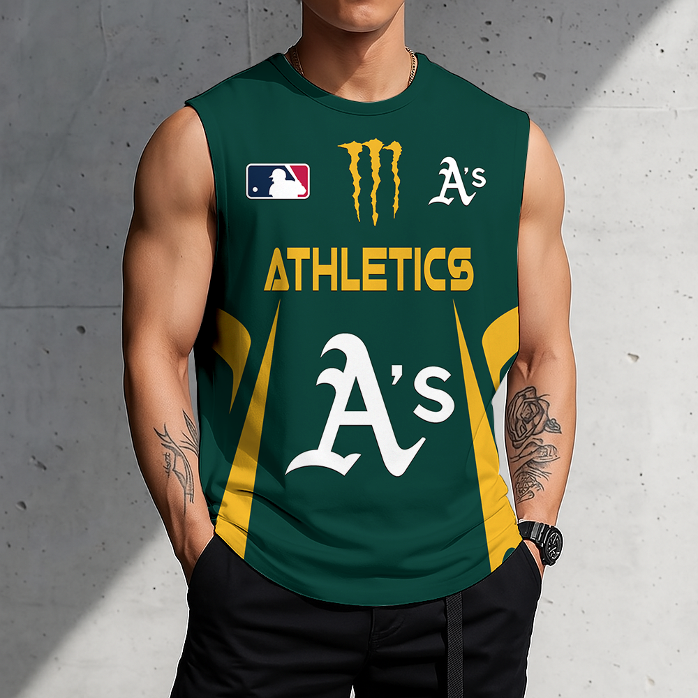 LIMITED EDITION - NEW CUSTOMIZED MLB23 OAS OAKLAND ATHLETICS MEN'S GYM SHIRT