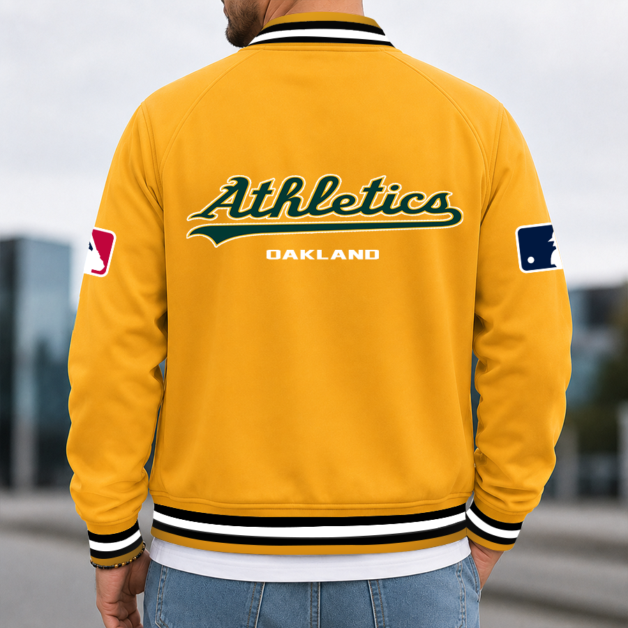 [FLASH SALE] NEW CUSTOMIZED MLB23 OAS OAKLAND ATHLETICS MULTICOLOR MEN'S CASUAL JACKET