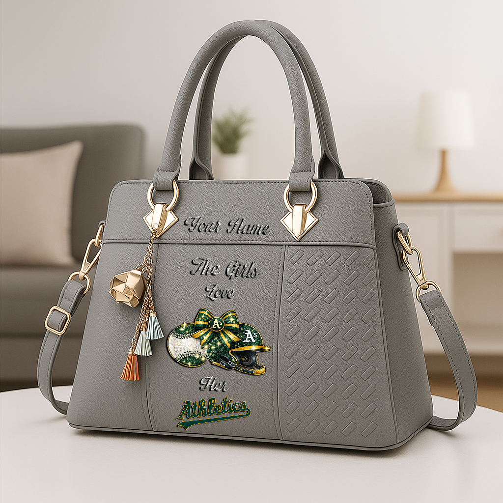 LIMITED EDITION - NEW CUSTOMIZED MLB23 OAS OAKLAND ATHLETICS ZIP HANDBAG MULTICOLOR