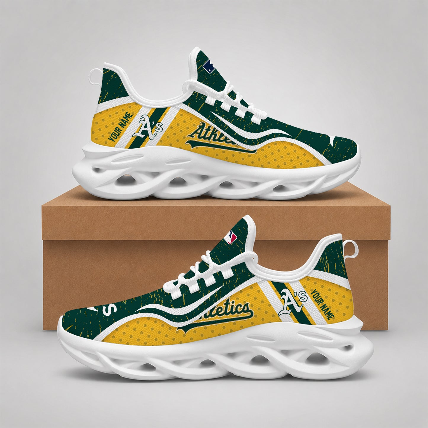 ELITE EDITION - NEW CUSTOMIZED MLB23 OAS OAKLAND ATHLETICS MAX SOUL SHOES
