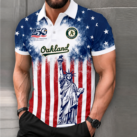 LIMITED EDITION - NEW CUSTOMIZED MLB23 OAS OAKLAND ATHLETICS POLO SHIRT, ZIP POLO SHIRT & T-SHIRTS