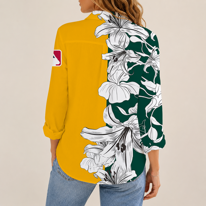 [FLASH SALE] NEW CUSTOMIZED MLB23 OAS OAKLAND ATHLETICS WOMEN CASUAL SHIRT