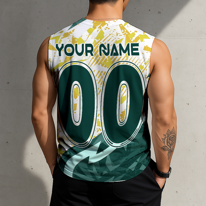 LIMITED EDITION - NEW CUSTOMIZED MLB23 OAS OAKLAND ATHLETICS TANKTOP & GYM SHIRT