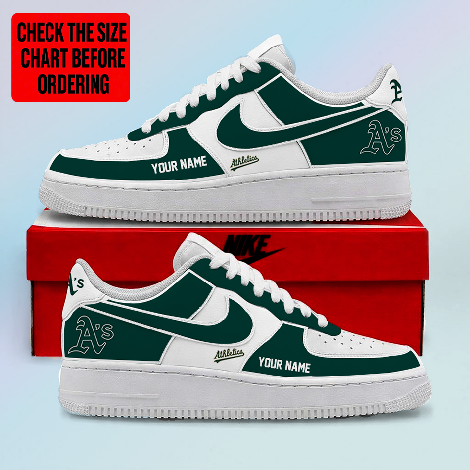 LIMITED EDITION - NEW CUSTOMIZED MLB23 OAS OAKLAND ATHLETICS AF1 SHOES