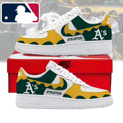 FINAL CLEARANCE - NEW CUSTOMIZED MLB23 OAS OAKLAND ATHLETICS AF1 SHOES
