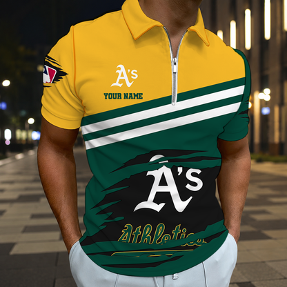 EXCLUSIVE EDITION - NEW CUSTOMIZED MLB23 OAS OAKLAND ATHLETICS T-SHIRT, POLO SHIRT, ZIP POLO SHIRT, SWEATSHIRT, HOODIE & ZIP HOODIE