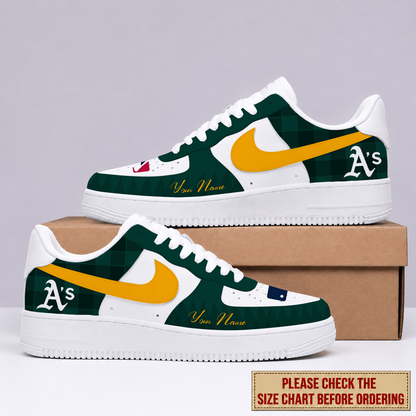 LIMITED EDITION - NEW CUSTOMIZED MLB23 OAS OAKLAND ATHLETICS AF1 SHOES