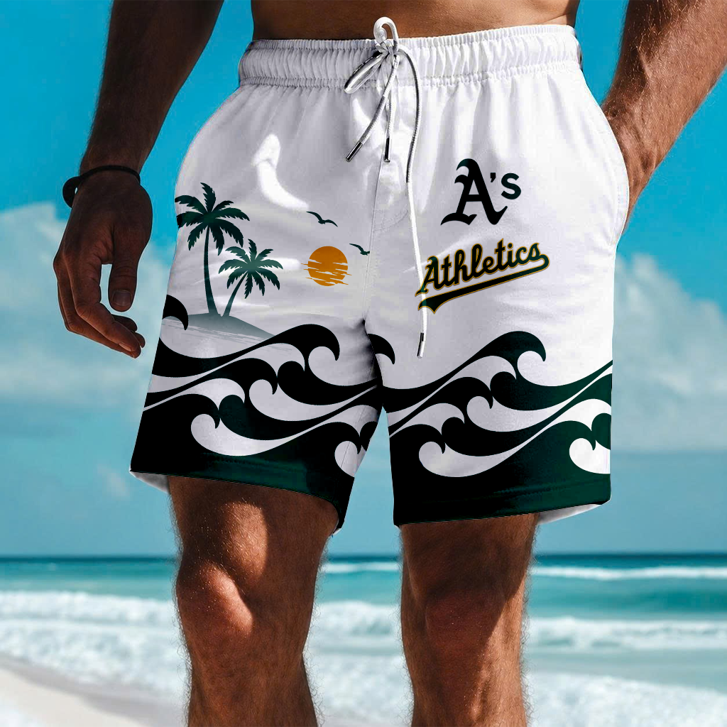 LIMITED EDITION - NEW PREMIUM MLB23 OAS OAKLAND ATHLETICS SHORT PANTS