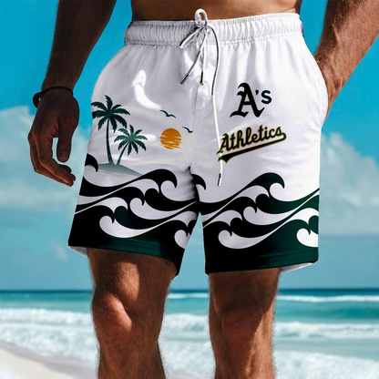 LIMITED EDITION - NEW PREMIUM MLB23 OAS OAKLAND ATHLETICS SHORT PANTS