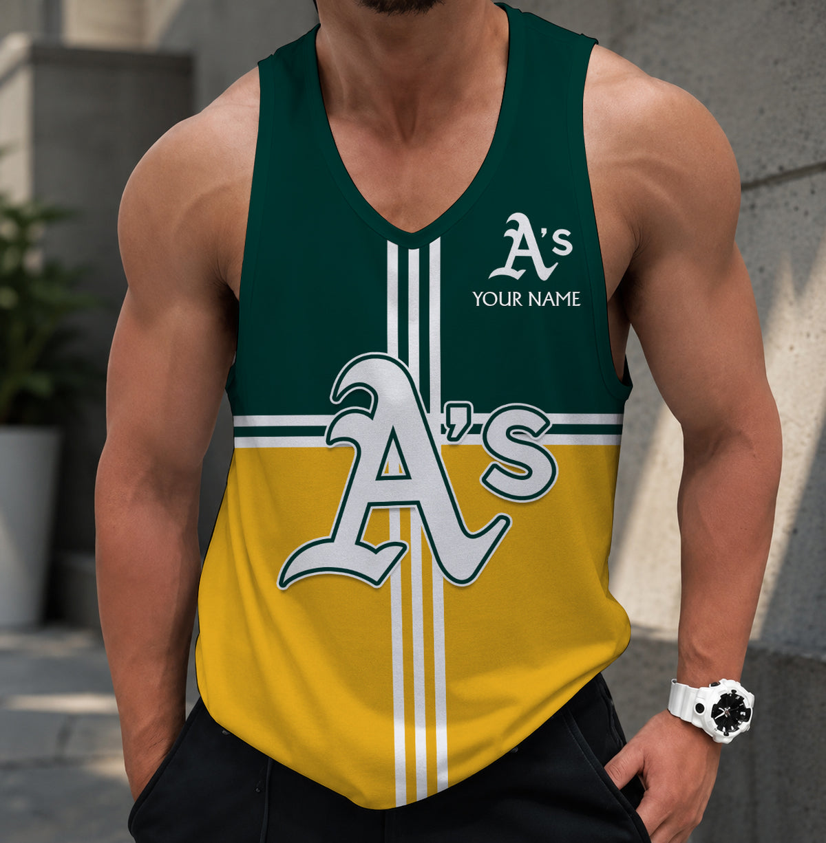 LIMITED EDITION - NEW CUSTOMIZED MLB23 OAKLAND ATHLETICS UNISEX TANK TOP