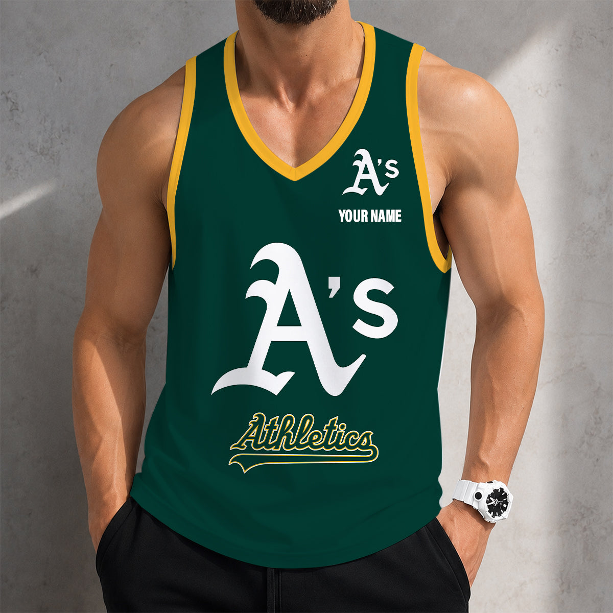 SPECIAL EDITION - NEW CUSTOMIZED MLB23 OAKLAND ATHLETICS UNISEX TANK TOP