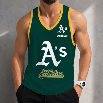 SPECIAL EDITION - NEW CUSTOMIZED MLB23 OAKLAND ATHLETICS UNISEX TANK TOP