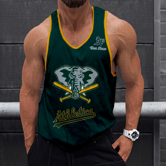 LIMITED EDITION - NEW CUSTOMIZED MLB23 OAKLAND ATHLETICS UNISEX TANK TOP