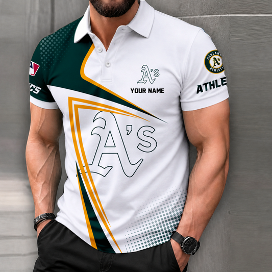 LIMITED EDITION - NEW CUSTOMIZED MLB23 OAS OAKLAND ATHLETICS POLO SHIRT, ZIP POLO SHIRT & T-SHIRTS