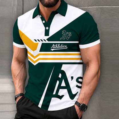 LIMITED EDITION - NEW CUSTOMIZED MLB23 OAS OAKLAND ATHLETICS POLO SHIRT, ZIP POLO SHIRT & T-SHIRTS