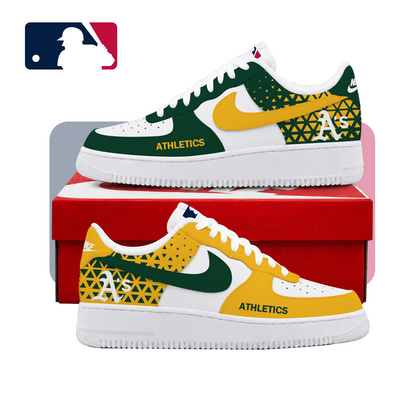 VIRAL EDITION - NEW CUSTOMIZED MLB23 OAS OAKLAND ATHLETICS AF1 SHOES