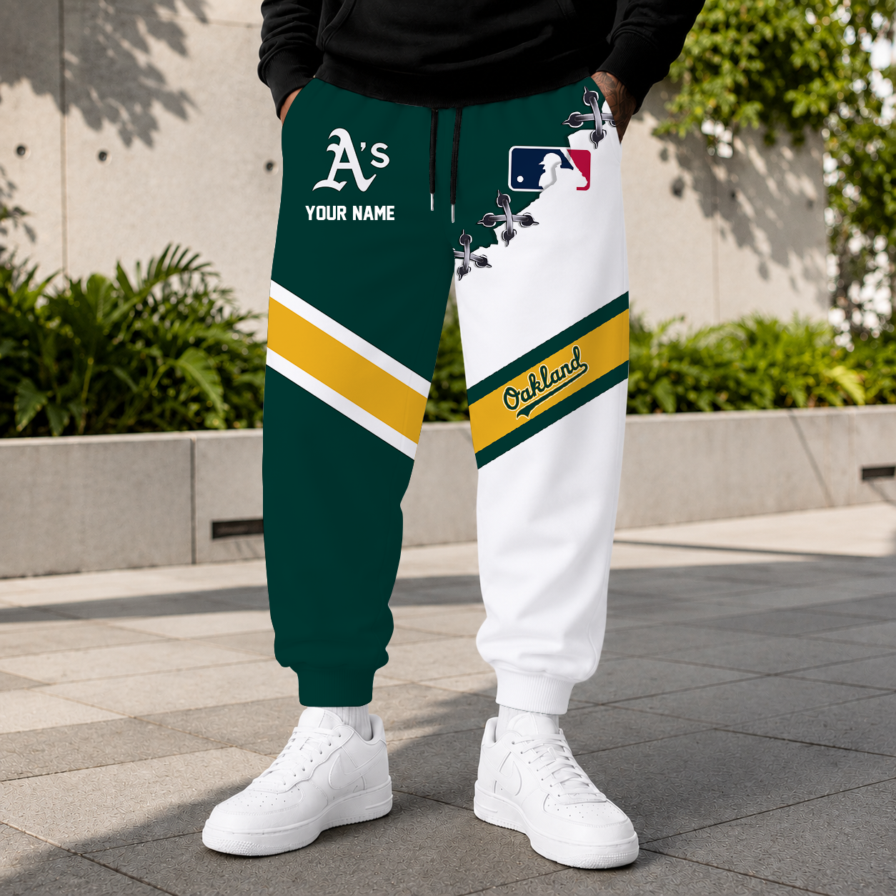 LIMITED EDITION - NEW CUSTOMIZED MLB23 OAS OAKLAND ATHLETICS SWEATPANTS