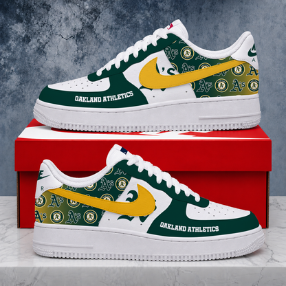 LIMITED EDITION - NEW CUSTOMIZED MLB23 OAS OAKLAND ATHLETICS AF1 SHOES