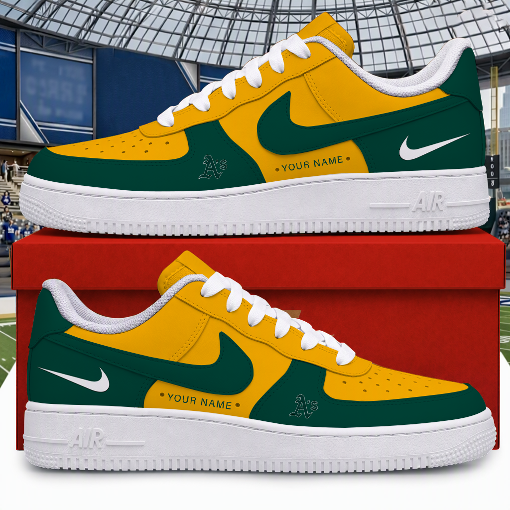 [FLASH SALE] NEW CUSTOMIZED MLB23 OAS OAKLAND ATHLETICS AF1 SHOES