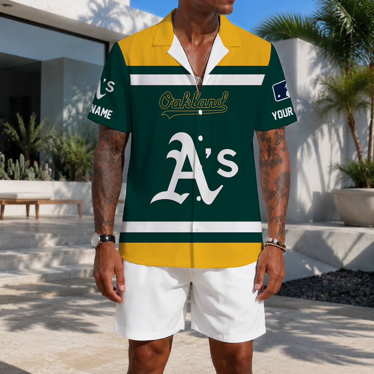 LIMITED EDITION - NEW CUSTOMIZED MLB23 OAS OAKLAND ATHLETICS UNISEX HAWAIIAN SHIRT
