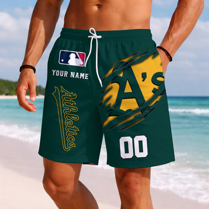 LIMITED EDITION - NEW PREMIUM MLB23 OAS OAKLAND ATHLETICS SHORT PANTS
