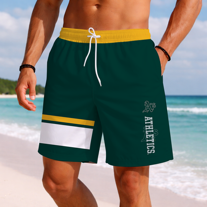 LIMITED EDITION - NEW PREMIUM MLB23 OAS OAKLAND ATHLETICS BASEBALL SHORT PANTS