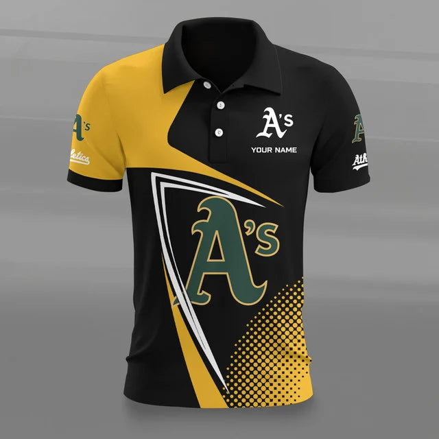 [FLASH SALE] NEW CUSTOMIZED MLB23 OAS OAKLAND ATHLETICS POLO SHIRT