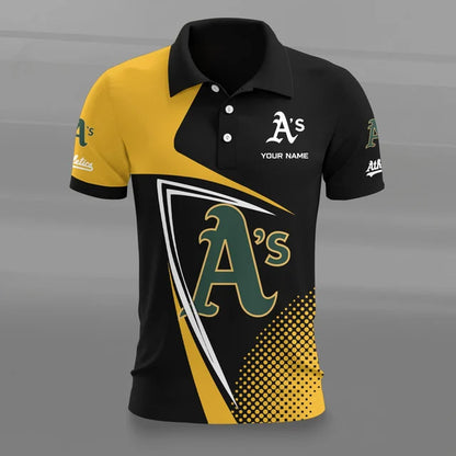 [FLASH SALE] NEW CUSTOMIZED MLB23 OAS OAKLAND ATHLETICS POLO SHIRT