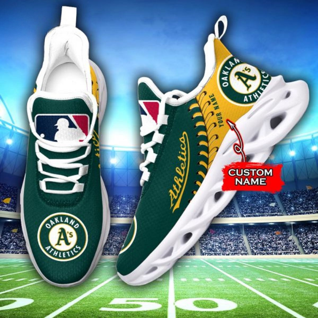[FLASH SALE] NEW CUSTOMIZED MLB23 OAS OAKLAND ATHLETICS MAX SOUL SHOES