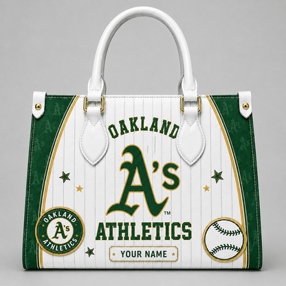 [FLASH SALE] NEW CUSTOMIZED MLB23 OAS OAKLAND ATHLETICS LEATHER HANDBAG