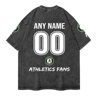 [FLASH SALE] NEW CUSTOMIZED MLB23 OAS OAKLAND ATHLETICS MULTICOLOR WASHED TEE