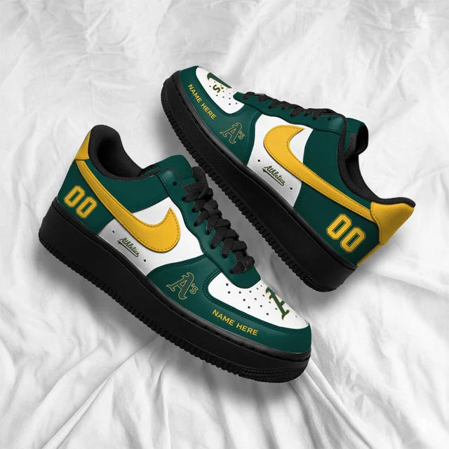 [FLASH SALE] NEW CUSTOMIZED MLB23 OAS OAKLAND ATHLETICS AF1 SHOES