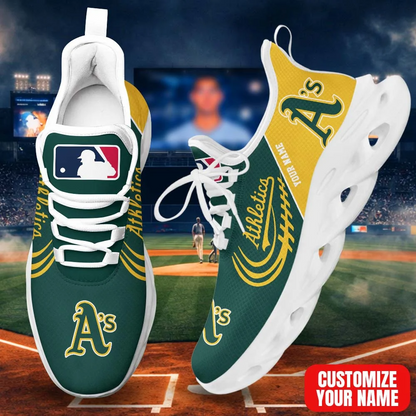 LIMITED EDITION - NEW CUSTOMIZED MLB23 OAS OAKLAND ATHLETICS PREMIUM CLUNKY SNEAKERS