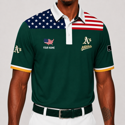 LIMITED EDITION - NEW CUSTOMIZED MLB23 OAS OAKLAND ATHLETICS POLO SHIRT, ZIP POLO SHIRT & T-SHIRTS