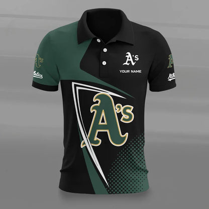 [FLASH SALE] NEW CUSTOMIZED MLB23 OAS OAKLAND ATHLETICS POLO SHIRT