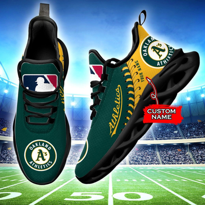 [FLASH SALE] NEW CUSTOMIZED MLB23 OAS OAKLAND ATHLETICS MAX SOUL SHOES