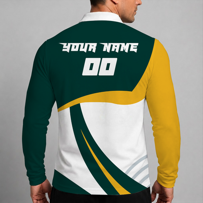 [FLASH SALE] NEW CUSTOMIZED MLB23 OAS OAKLAND ATHLETICS MEN'S LONG SLEEVE POLO