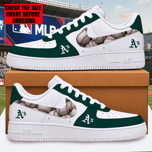 LIMITED EDITION - NEW CUSTOMIZED MLB23 OAS OAKLAND ATHLETICS AF1 SHOES