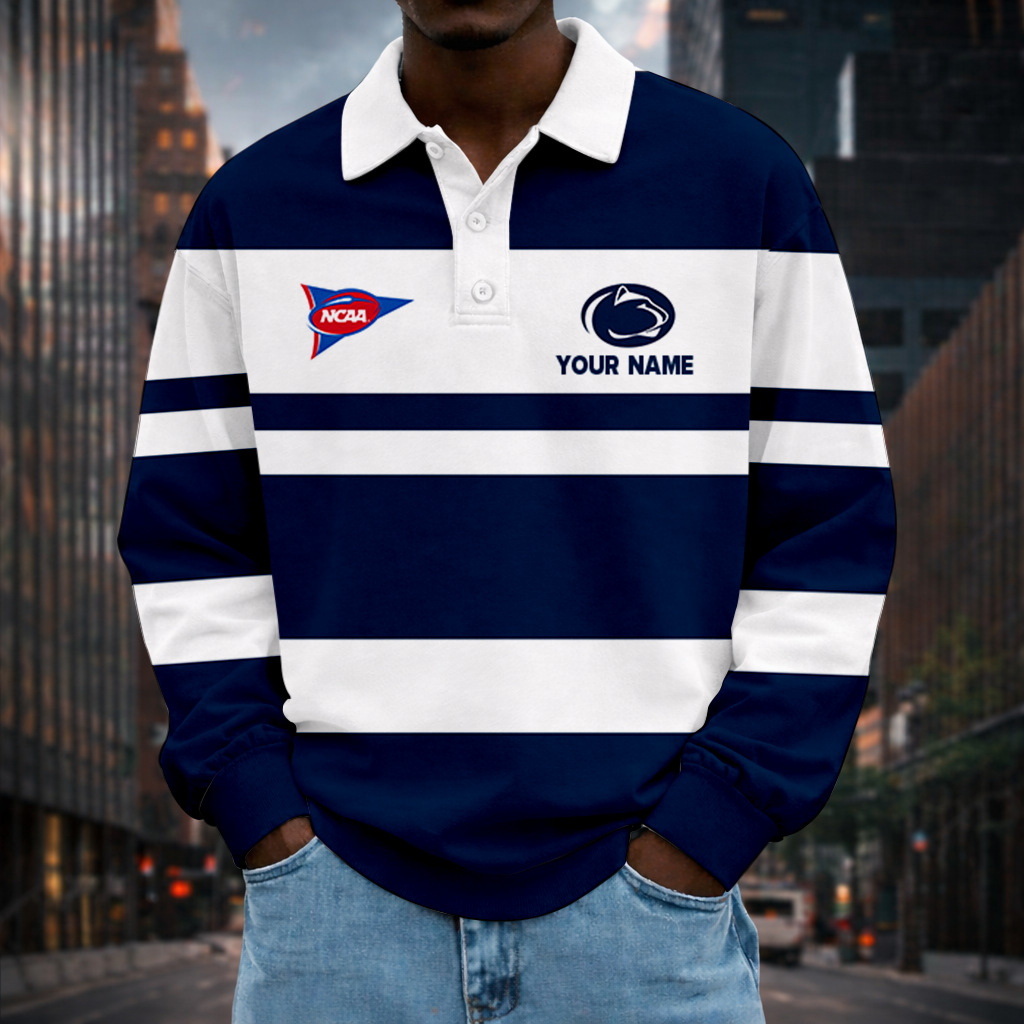 LIMITED EDITION - NEW CUSTOMIZED NCAA FBS23 PNL PENN STATE NITTANY LIONS UNISEX LONG SLEEVE POLO