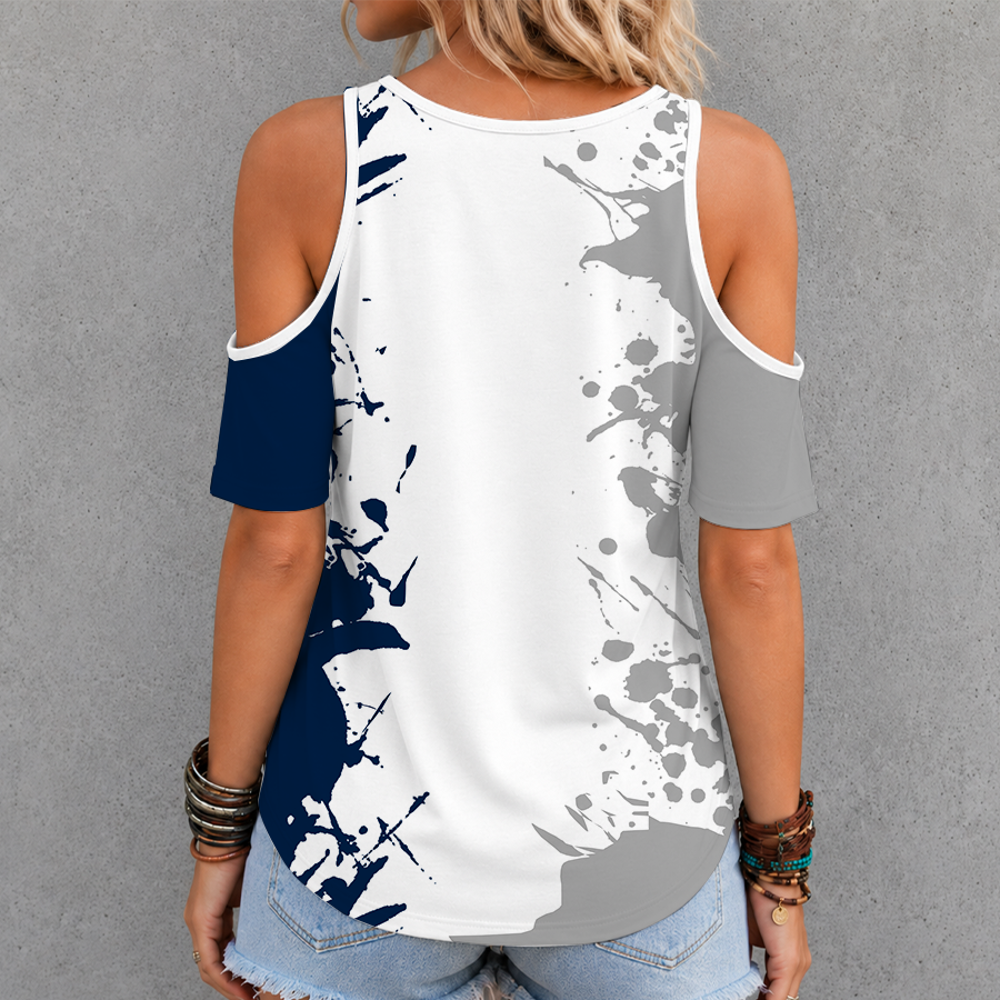 [FAN FAVORITE] NEW CUSTOMIZED NCAA FBS23 PNL PENN STATE NITTANY LIONS CRISS CROSS V-NECK TOP