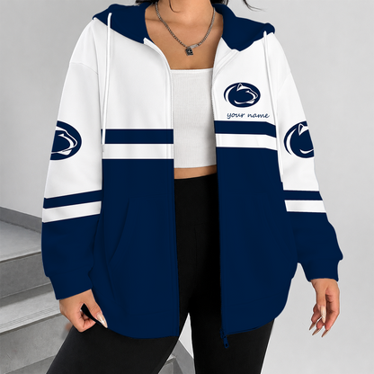 [FAN FAVORITE] NEW CUSTOMIZED NCAA FBS23 PNL PENN STATE NITTANY LIONS ZIP HOODIE