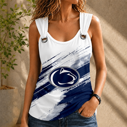 [FAN FAVORITE] NEW CUSTOMIZED NCAA FBS23 PNL PENN STATE NITTANY LIONS O-RING SHOULDER TANK TOP