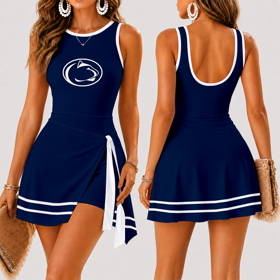 [FAN FAVORITE] NEW CUSTOMIZED NCAA FBS23 PNL PENN STATE NITTANY LIONS WOMEN'S SUMMER SKORT DRESS