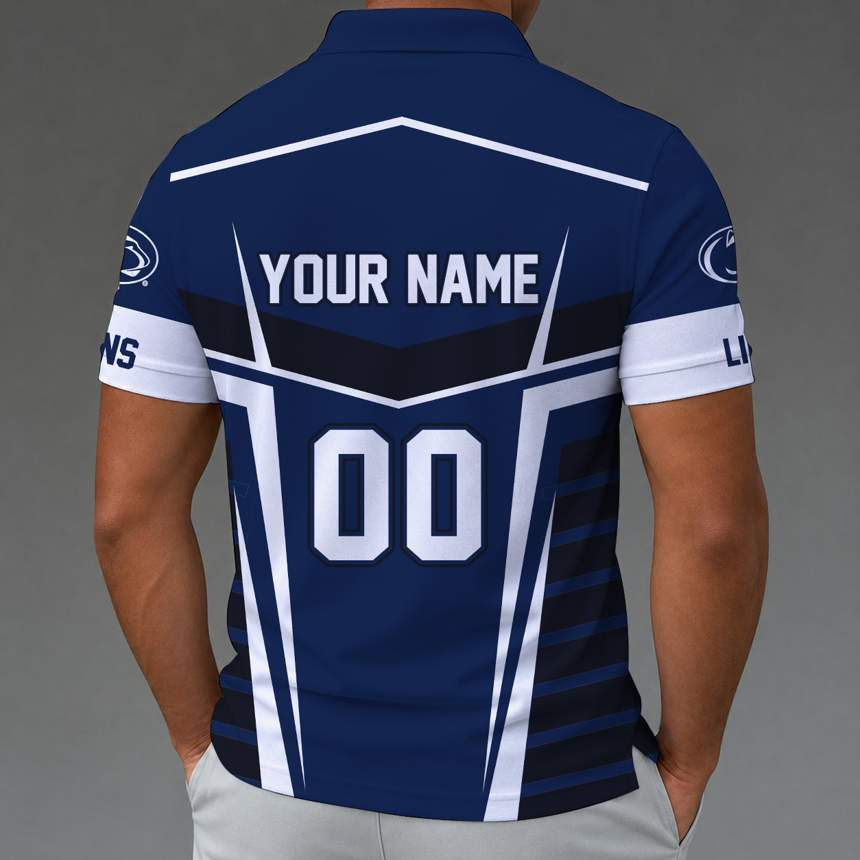 [FAN FAVORITE] NEW CUSTOMIZED NCAA FBS23 PNL PENN STATE NITTANY LIONS POLO SHIRT