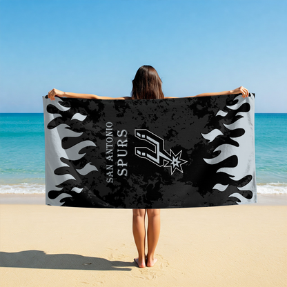 LIMITED EDITION - NEW CUSTOMIZED NBA23 SAS SAN ANTONIO SPURS BEACH TOWEL FOR FAN