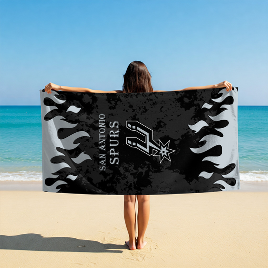 LIMITED EDITION - NEW CUSTOMIZED NBA23 SAS SAN ANTONIO SPURS BEACH TOWEL FOR FAN
