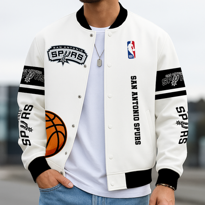 LIMITED EDITION - NEW CUSTOMIZED NBA23 SA SAN ANTONIO SPURS BASEBALL JACKET