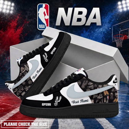 LIMITED EDITION - NEW CUSTOMIZED NBA23 SAS SAN ANTONIO SPURS AF1 SHOES