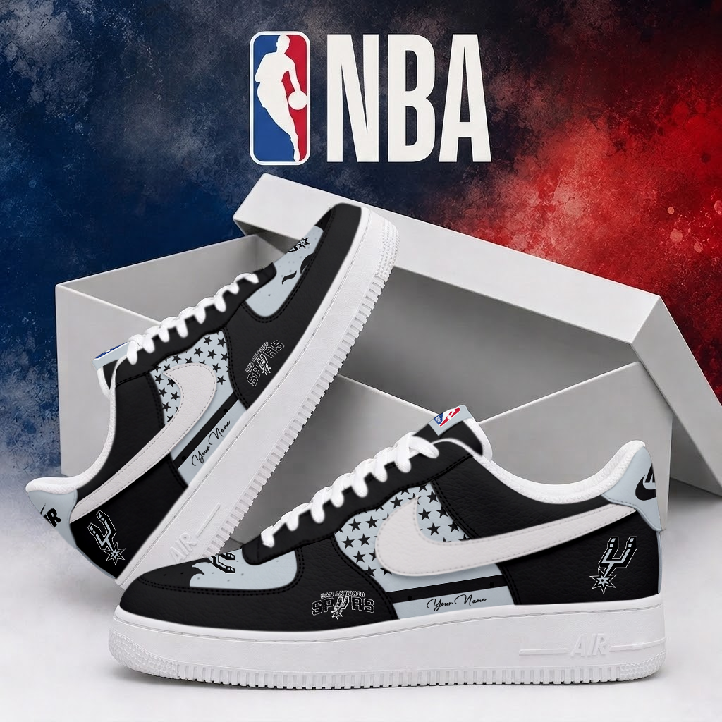 LIMITED EDITION - NEW CUSTOMIZED NBA23 SAS SAN ANTONIO SPURS AF1 SHOES