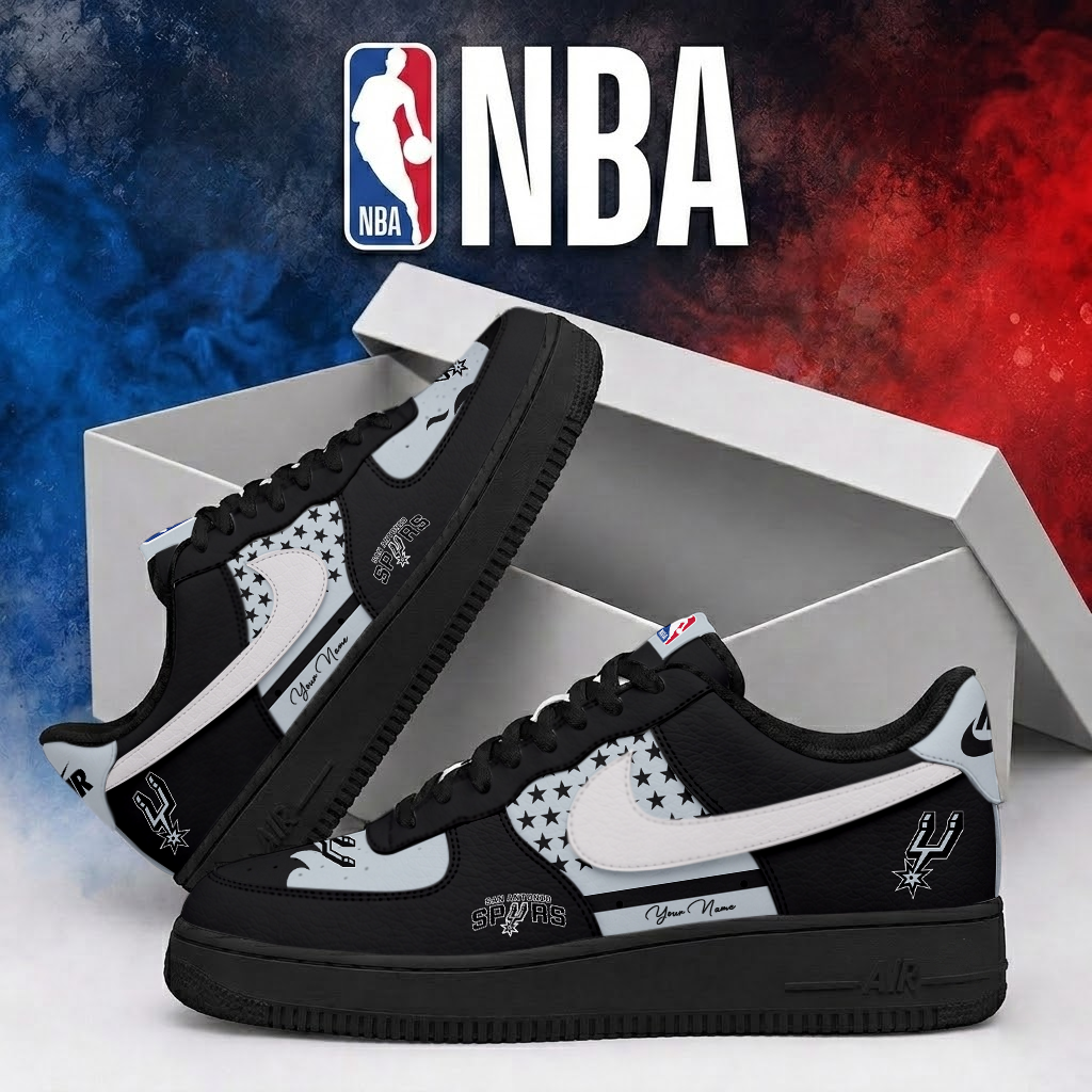 LIMITED EDITION - NEW CUSTOMIZED NBA23 SAS SAN ANTONIO SPURS AF1 SHOES